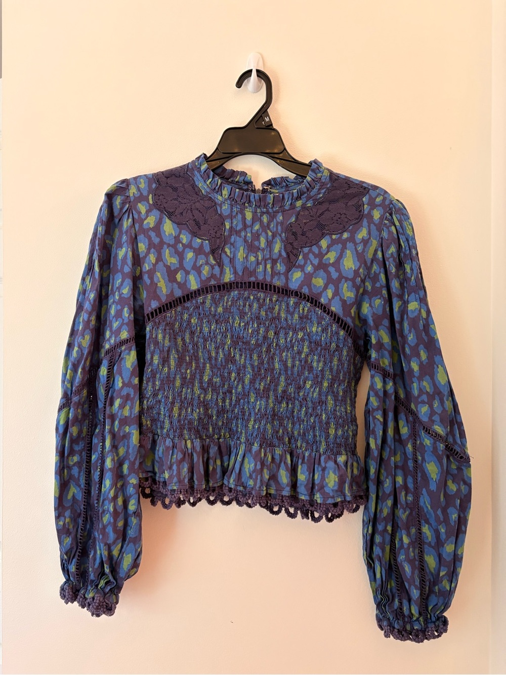 Farm Rio Smocked Long-Sleeve Women's Top